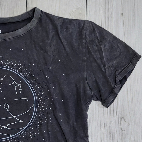 Hollister Dark Grey Constellation Graphic Short Sleeve T-Shirt Size S - Picture 3 of 12